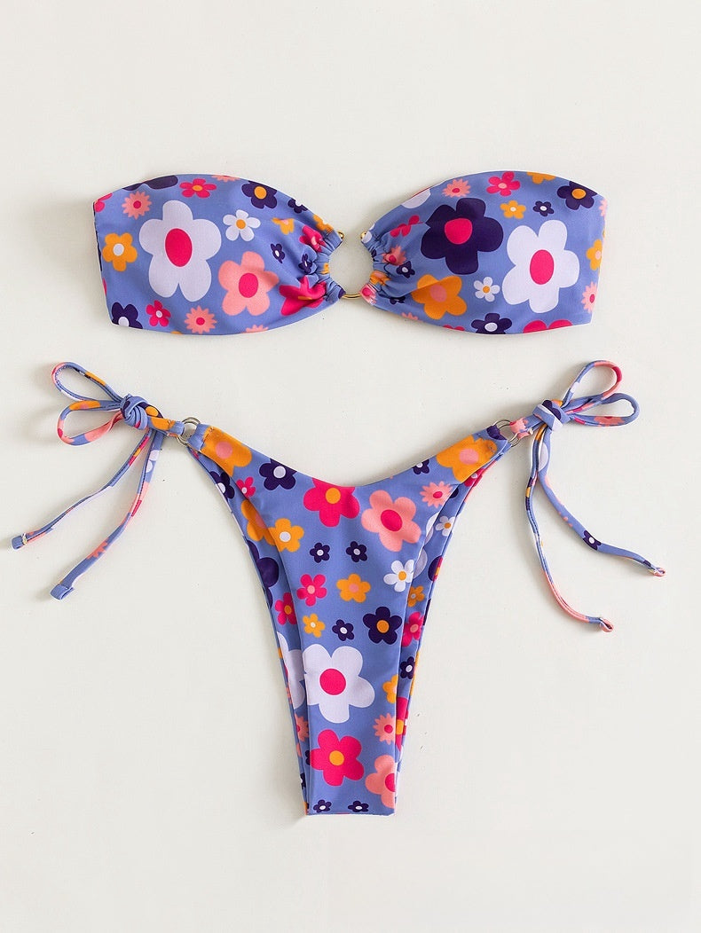 Tube Top Sexy Print Bikini